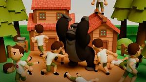 1 Gorilla vs 100 Men
